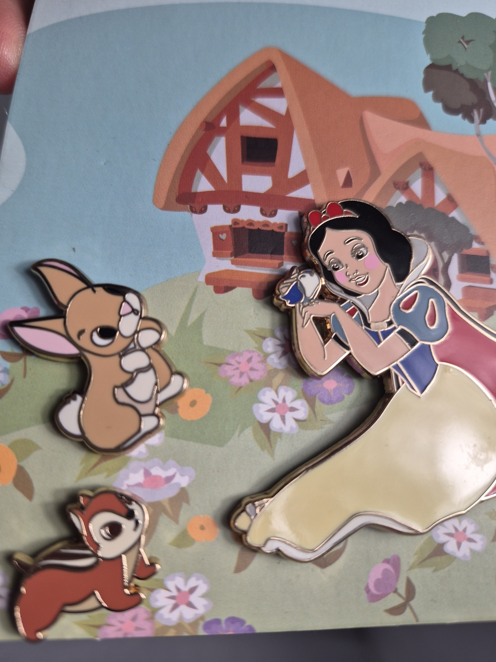Snow White & Woodland Friends Enamel 4PC Pin Set LOUNGEGLY